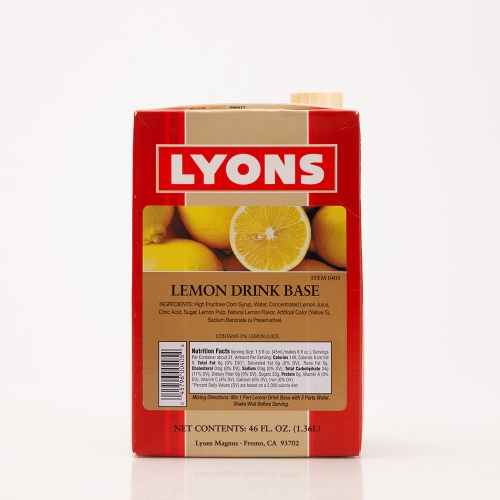 LYONS 라이온스 레몬드링크 베이스 1.36L