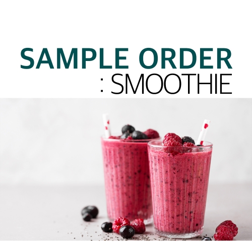 샘플신청 스무디, 농축액 제품